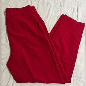 Elegant Red Cropped Pants